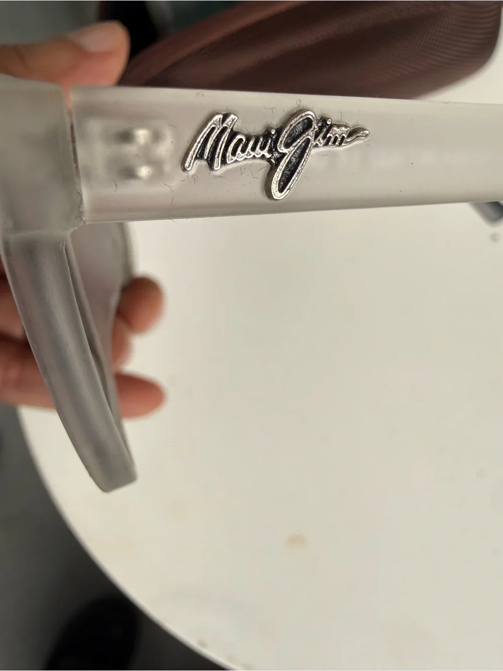 Maui Jim Clear Frame Sunglass Lenses with Blue Mirrors
